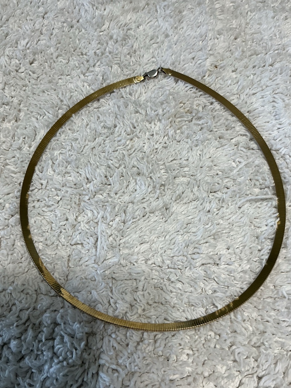 BEL ORO 925 Italy Reversible Silver Gold Omega Necklace